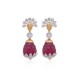 Designer Earrings with Certified Diamonds in 14k Yellow Gold - ER1136P